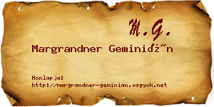 Margrandner Geminián névjegykártya